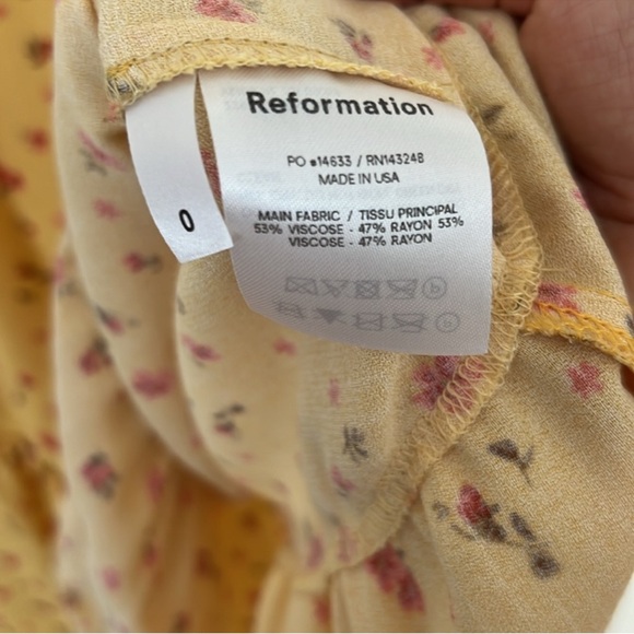 Reformation Yellow Floral Dress - Picture 12 of 12